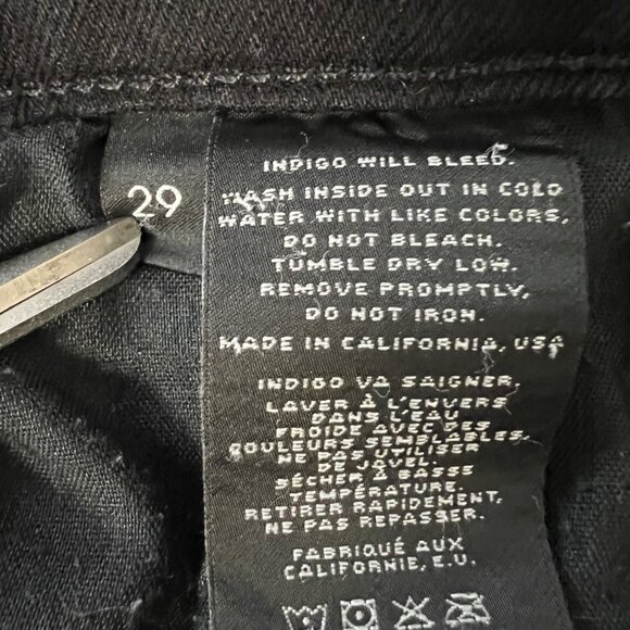 J Brand Womens 8112 Mid Rise Rail Skinny Jeans Shadow Black Stretchy size 29 - Picture 12 of 13